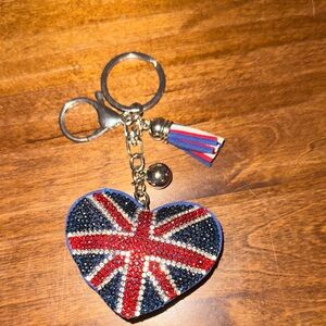 Union Jack Heart Keychain